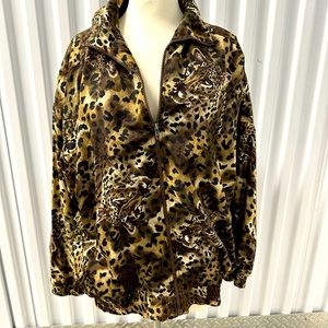 Vintage animal print track jacket - preloved.